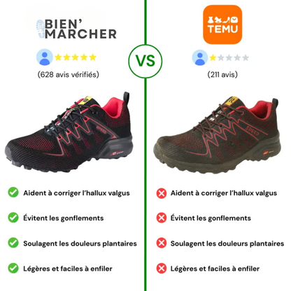 Chaussures de marche au confort orthopédique pour homme