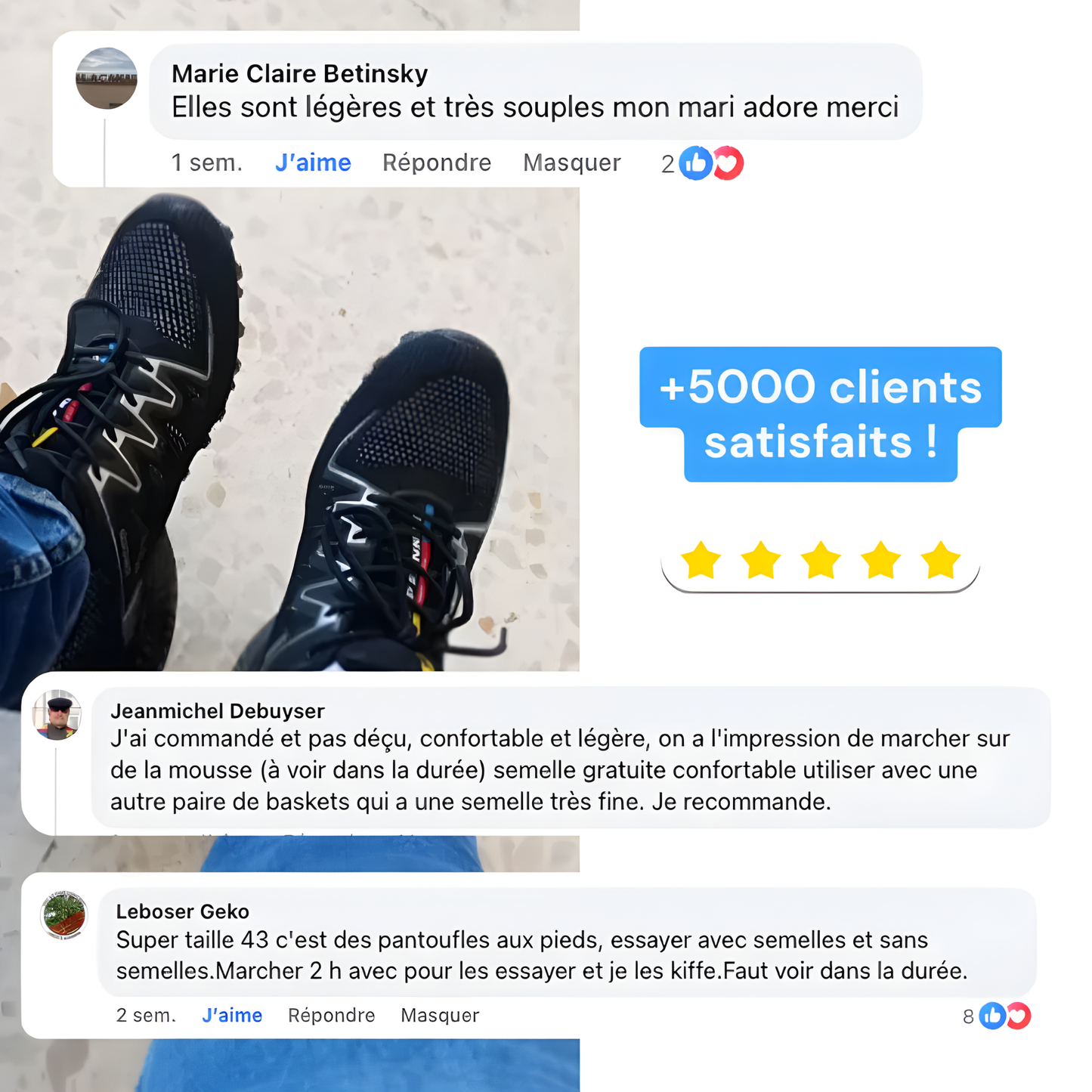 Chaussures de marche au confort orthopédique pour homme