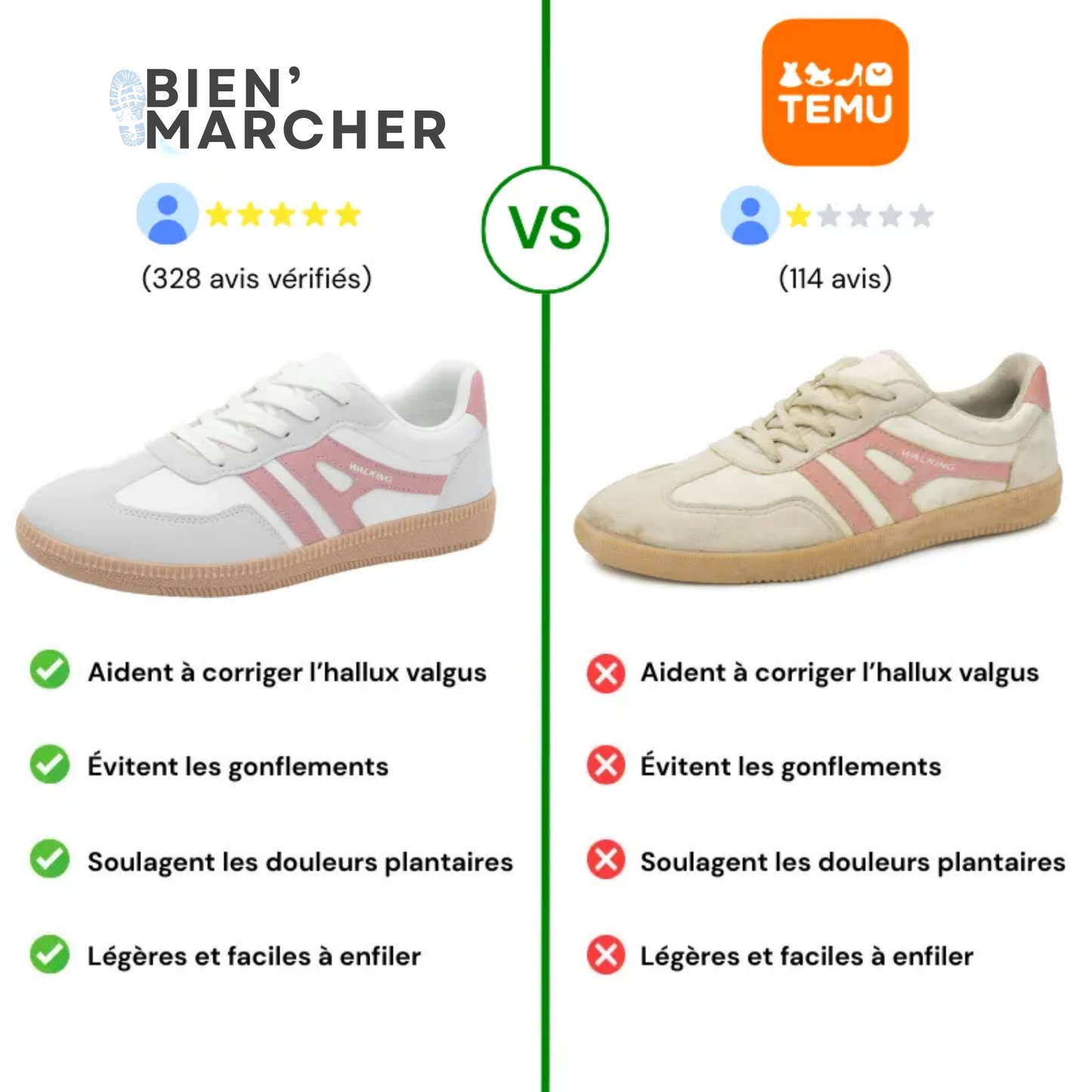 Bienmarcher™ – Baskets de ville orthopédiques, confort et style au quotidien