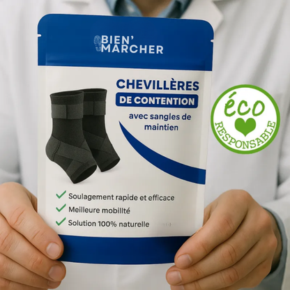 Bienmarcher™ – Chevillères de contention avec sangles de maintien