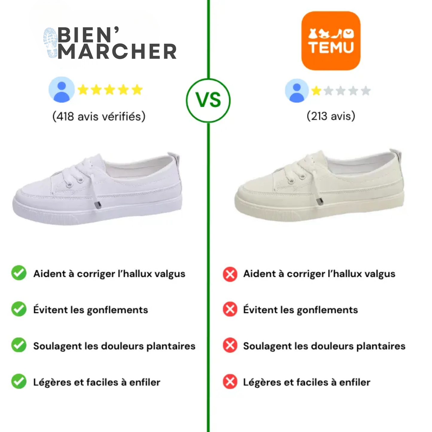 Bienmarcher™ – Baskets de ville orthopédiques, confort et style au quotidien