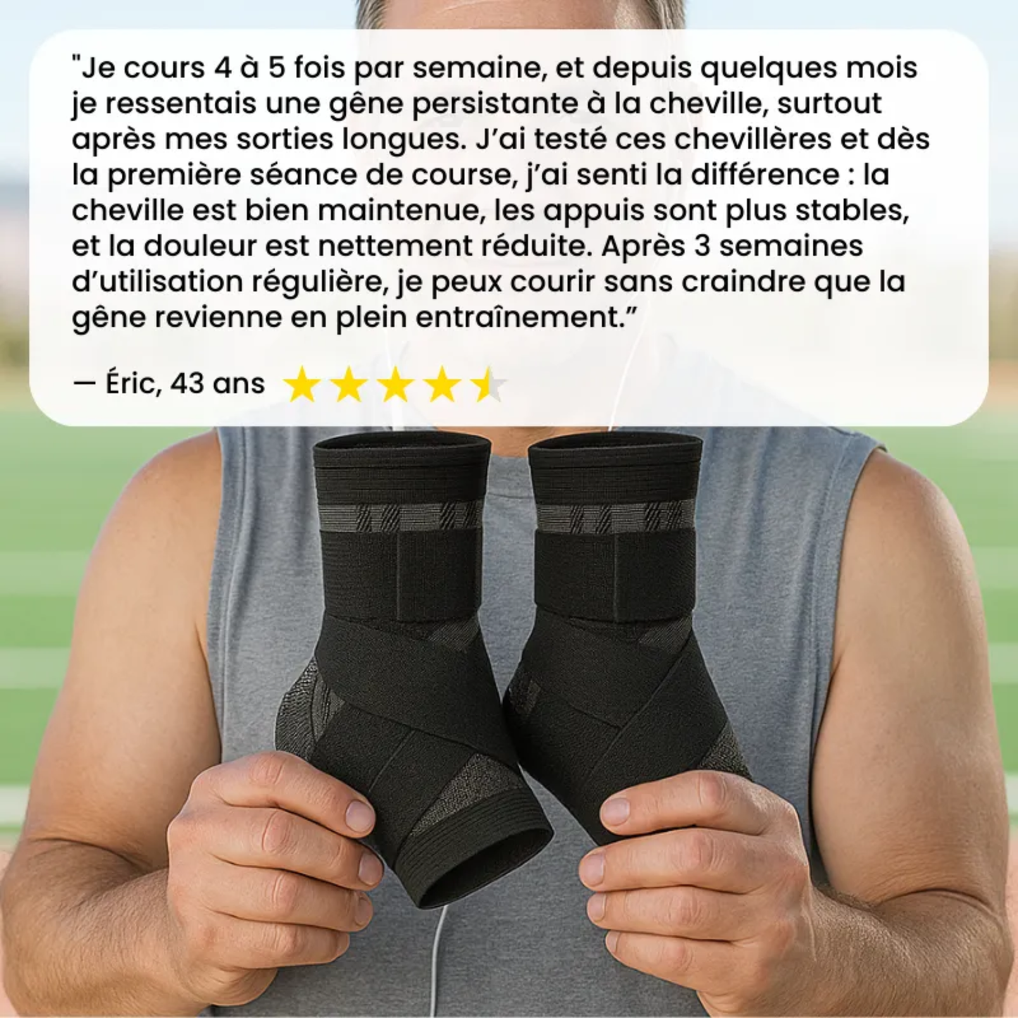 Bienmarcher™ – Chevillères de contention avec sangles de maintien