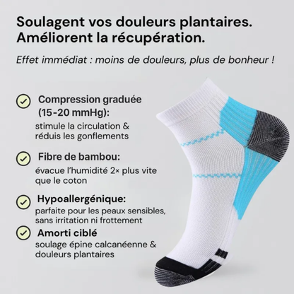Bienmarcher™ – Chaussettes de compression en fibre de bambou, douceur et soutien incomparables