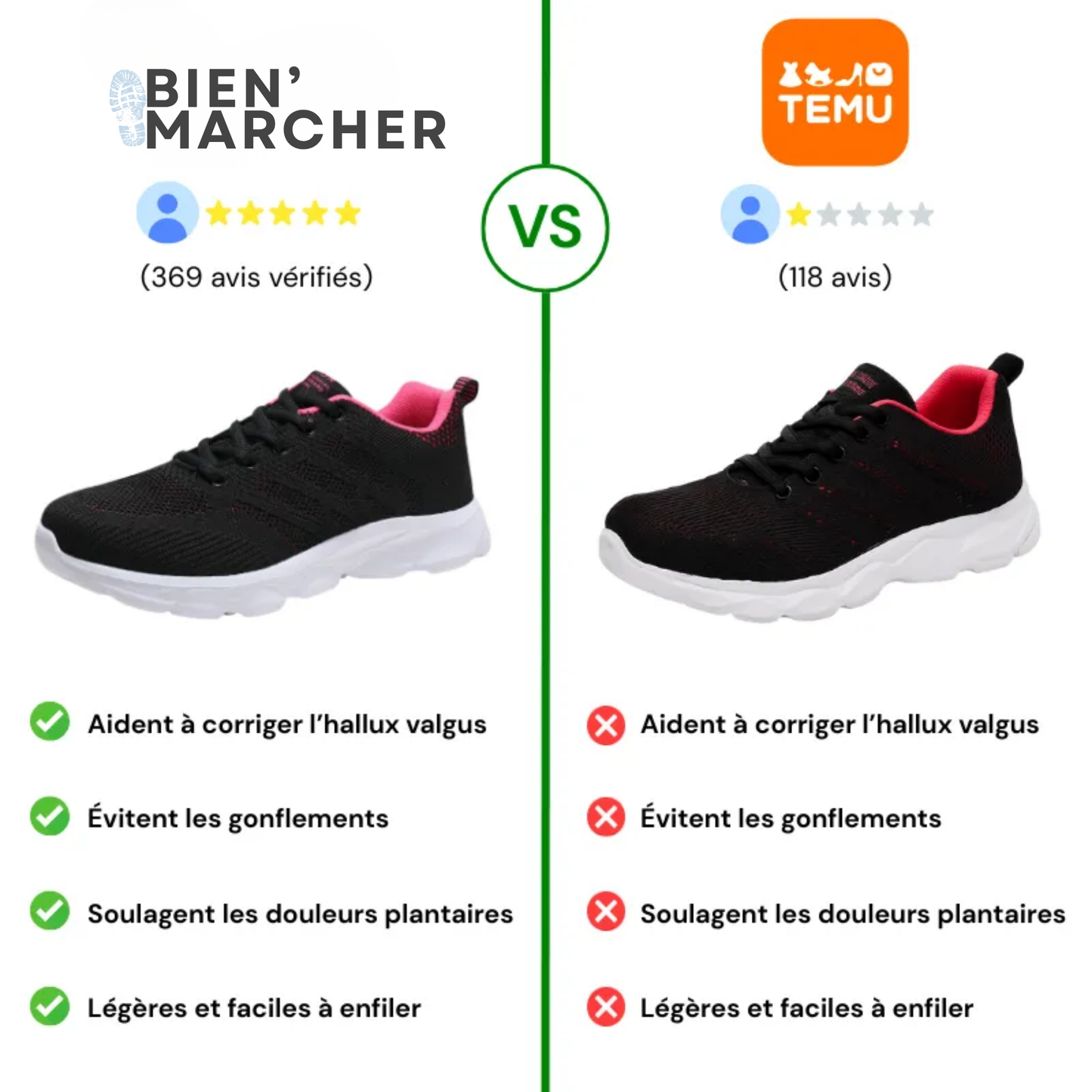 Bienmarcher™ – Baskets de ville orthopédiques, confort et style au quotidien