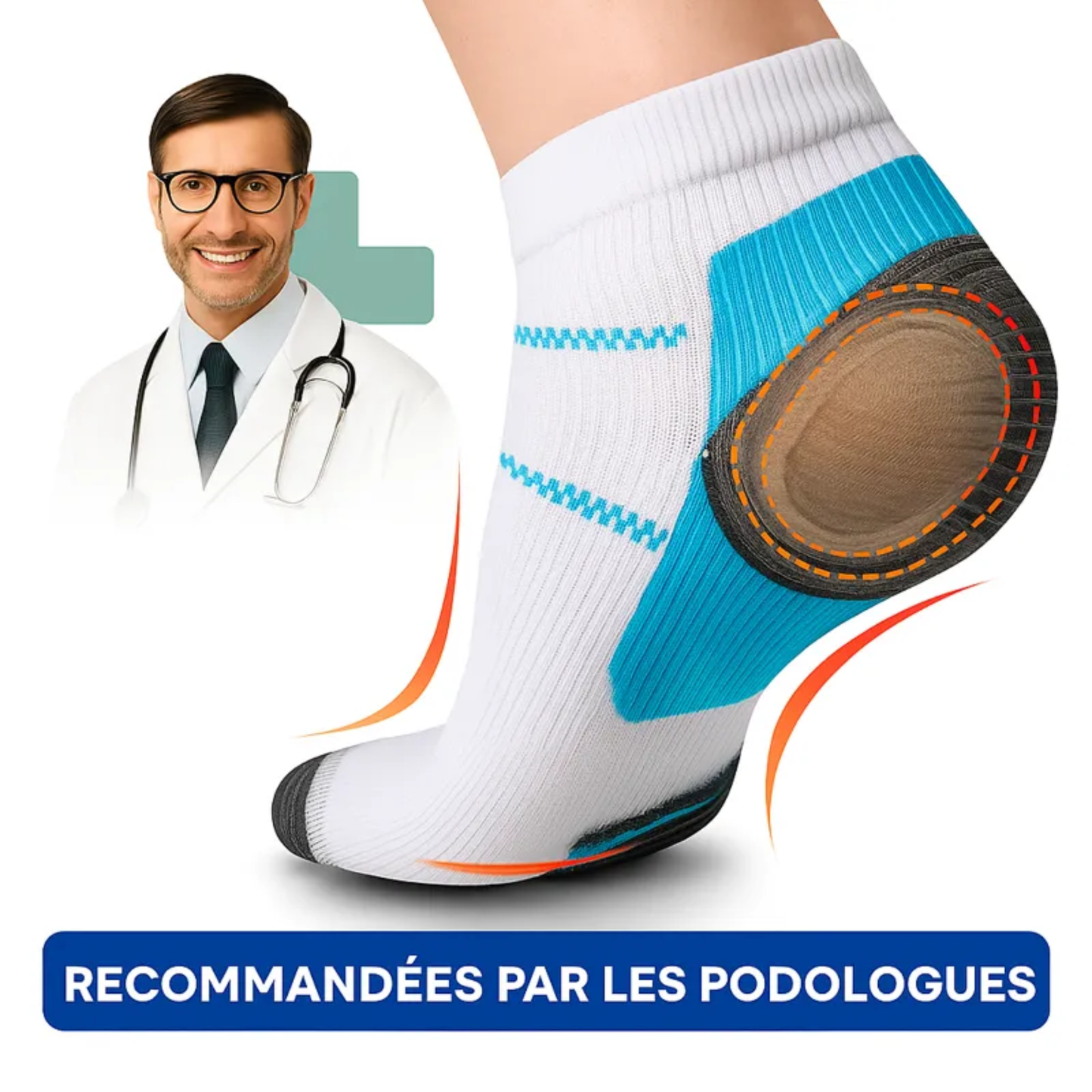 Bienmarcher™ – Chaussettes de compression en fibre de bambou, douceur et soutien incomparables