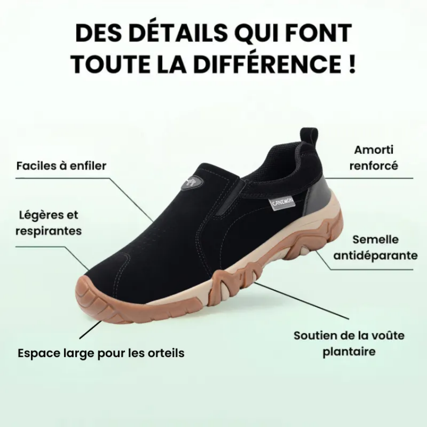 Bienmarcher™ – Chaussures de marche orthopédiques pour homme, confort et maintien assurés