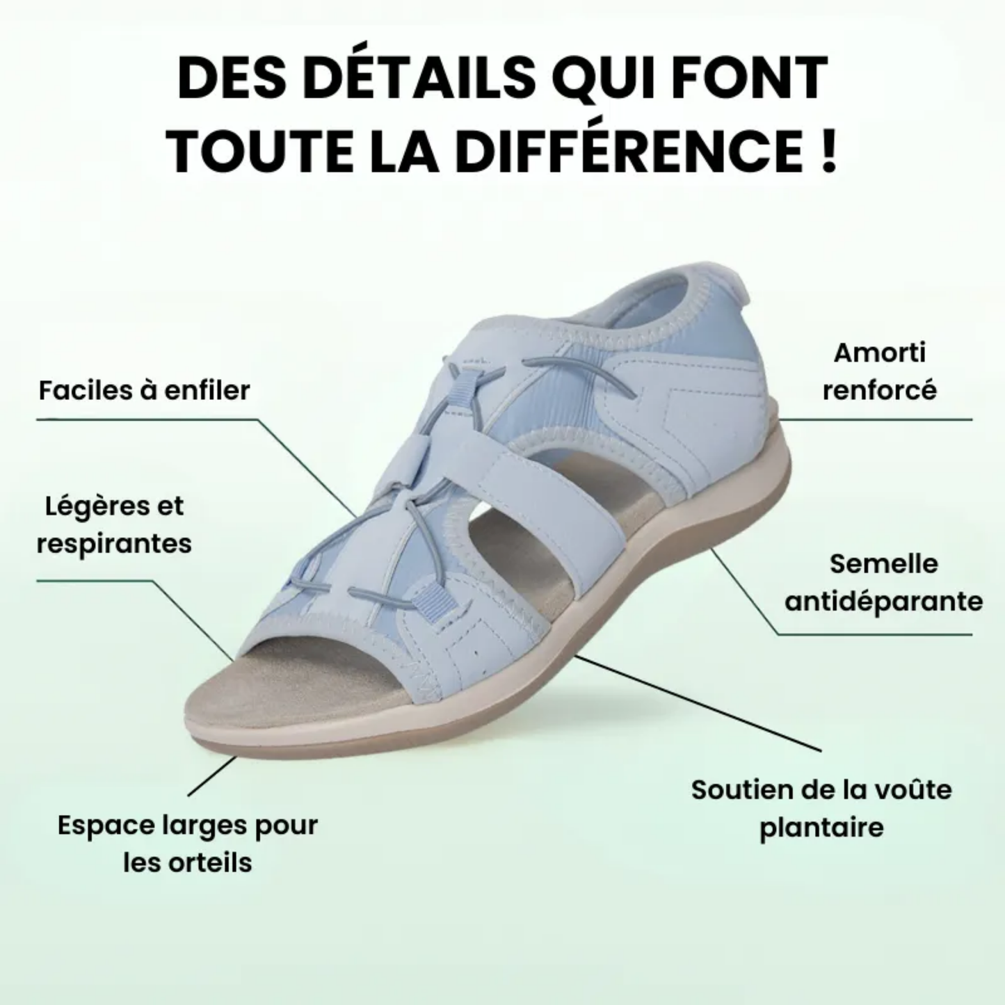 Bienmarcher™ – Sandales orthopédiques pour femme, confortable et ajustable