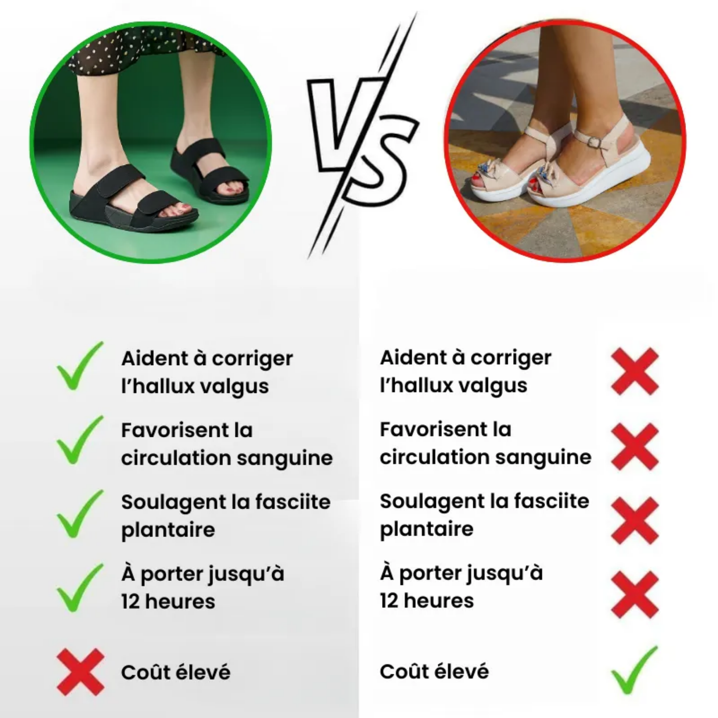 Bienmarcher™ – Sandales orthopédiques pour femme, légères confort au quotidien
