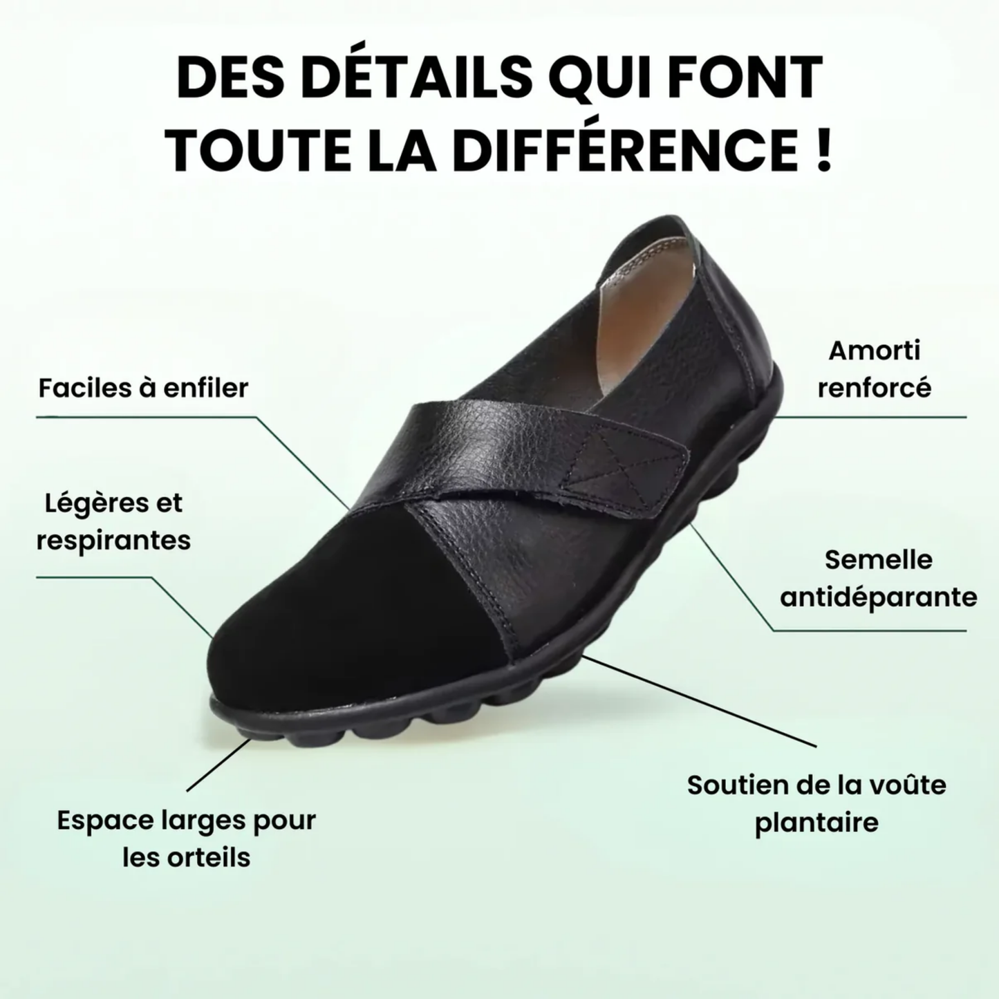 Bienmarcher™ – Ballerines orthopédiques, élégantes et confortable
